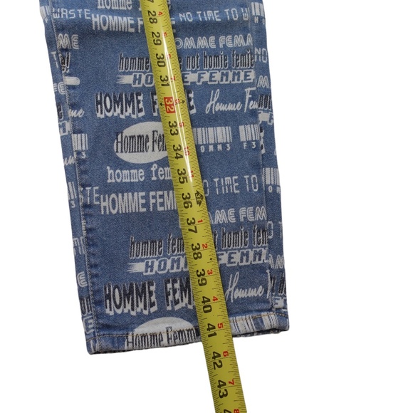 Homme + Femme Denim Pants Logo Print Jeans Size 40 NWT - Picture 5 of 10